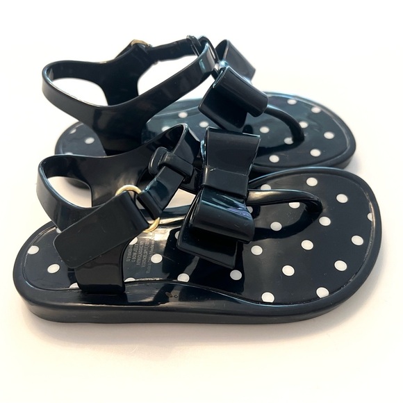 Adorable GAP Kids Navy and White Polka Dot Jelly Sandals, Toddler Size 7 - Picture 4 of 6